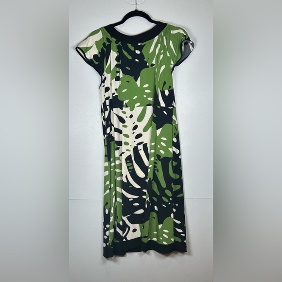 Apt. 9 Black and Green Tropical Leaf Print Dress. Size Large #summerdress - Picture 2 of 8